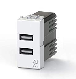 Presa USB 2,4A Compatibile Vimar Plana